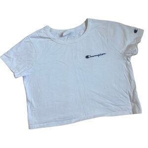 Champion Women’s Cropped Tee Size L Large White